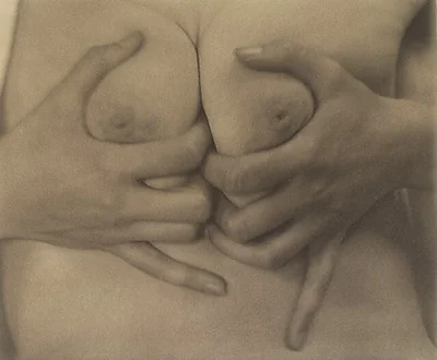 georgia-o-keeffe hands-and-breasts-squeeze female