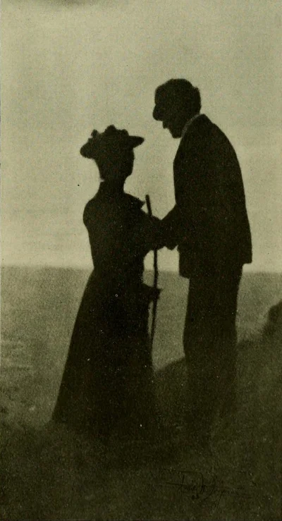 silhouette-of-oscar-maurer-and-wife mixed
