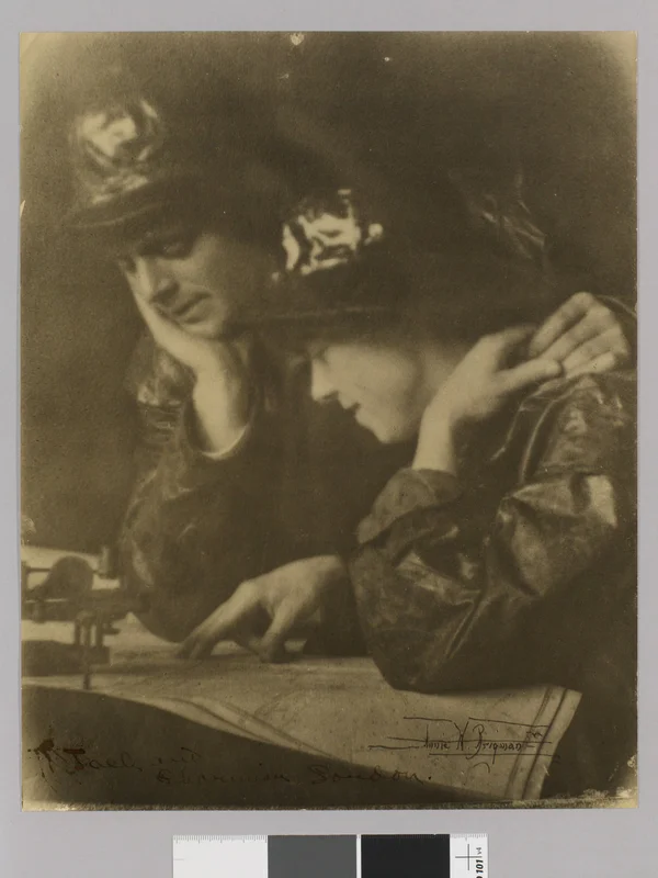 portrait-of-jack-and-charmian-london-with-map mixed