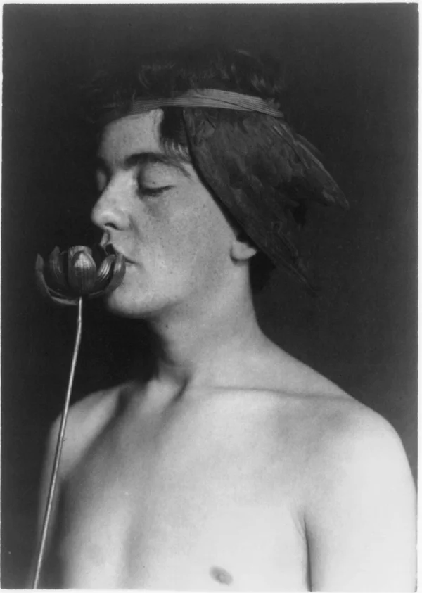 boy-headband-shirtless-metal-poppy-nose-studio male