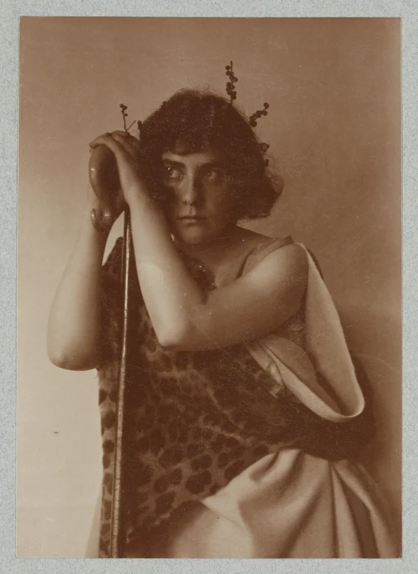 ethel-reed-nymph-costume-chloe-leopard-skin-berry-branches-shepherd-crook female