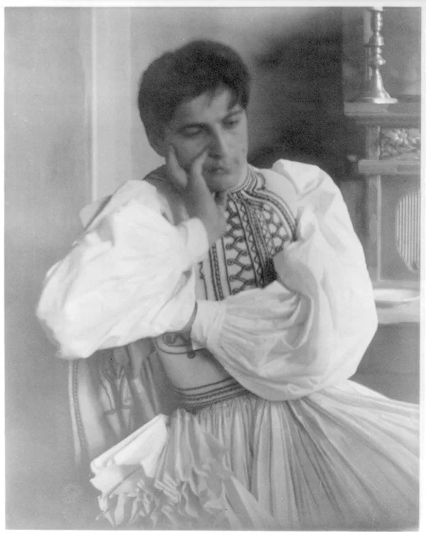 george-demetrios-greek-folk-costume-seated-hand-to-face male