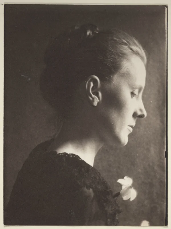 young-woman-black-flower-profile female