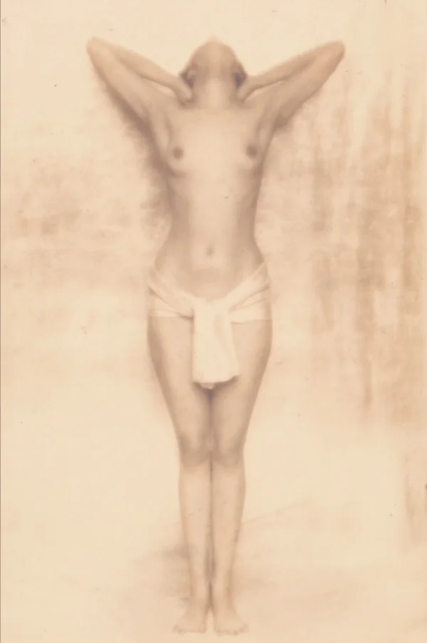 standing-woman-with-raised-arms female
