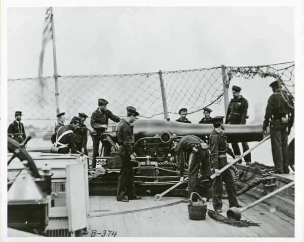 Us Navy Nine Inch Dahlgren Gun Warship Operation Civil War