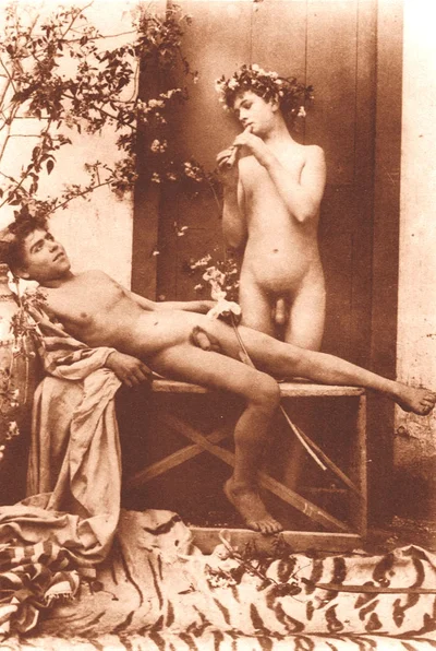 two-nude-boys-bacchanal-scene male
