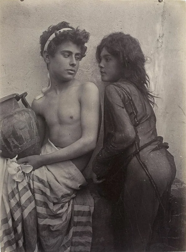 boy-with-vase-and-child mixed-gender