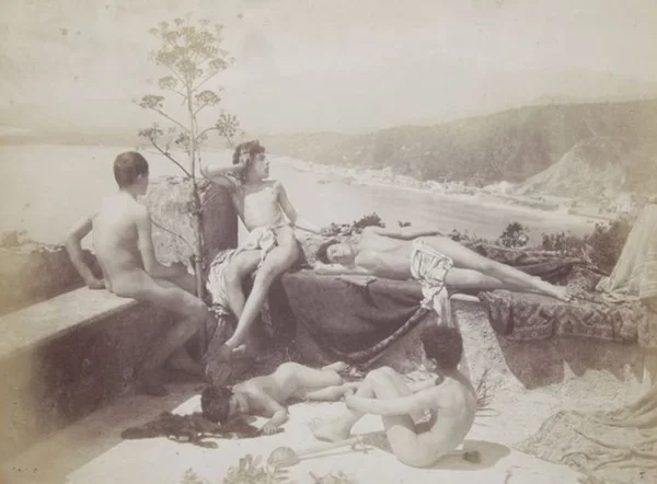 siesta-greca four-boys-at-terrace-taormina male