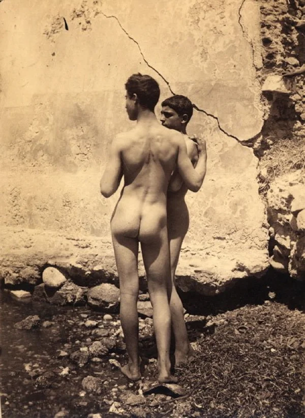two-boys-hugging-by-the-water-naked male