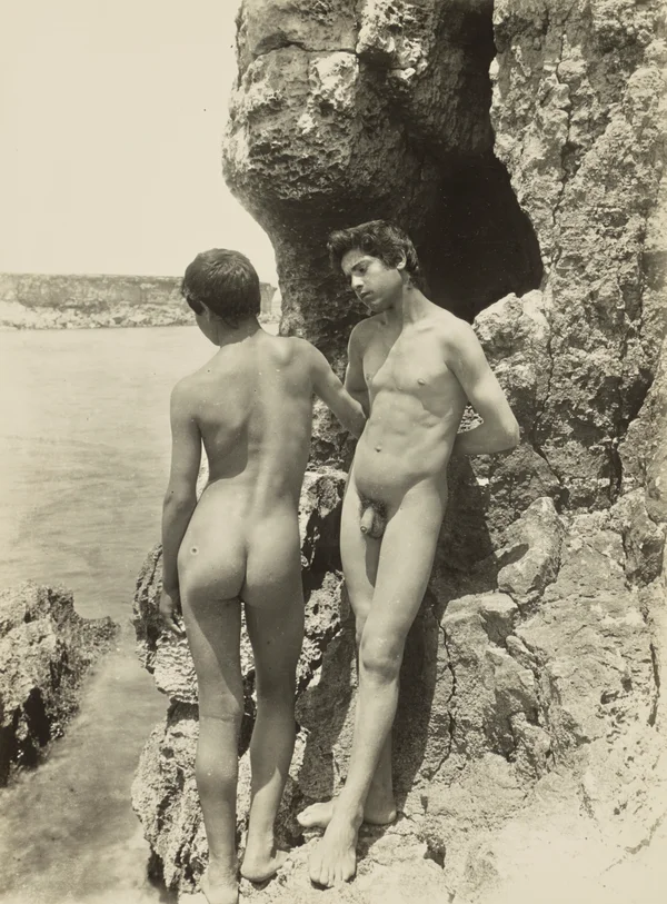 two-nude-boys seaside male