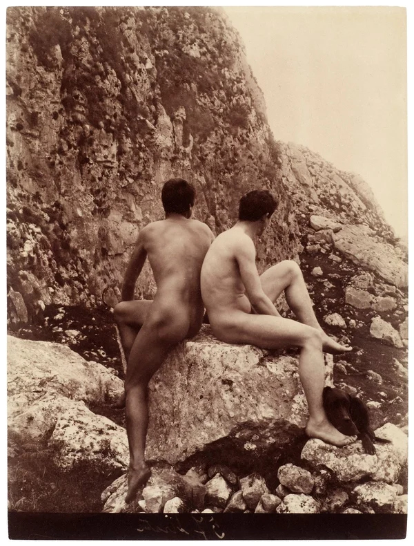 two-nude-men-from-behind-with-dog-nedda catalogue-57bis printed-1904 male