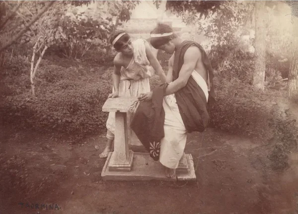 two-youths-roman-dress-garden-posillipo male