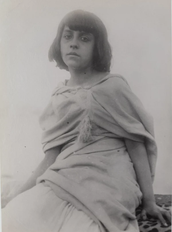 draped-sitting-girl female