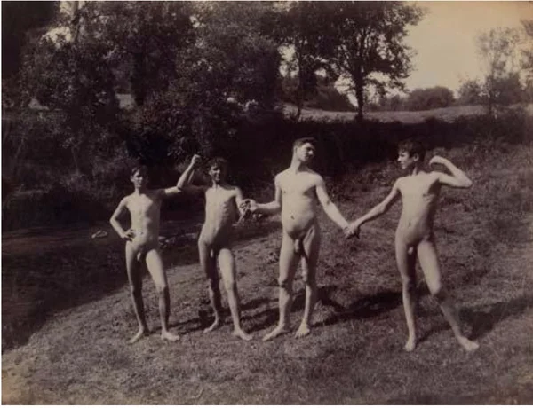 four-nude-youths-in-countryside male