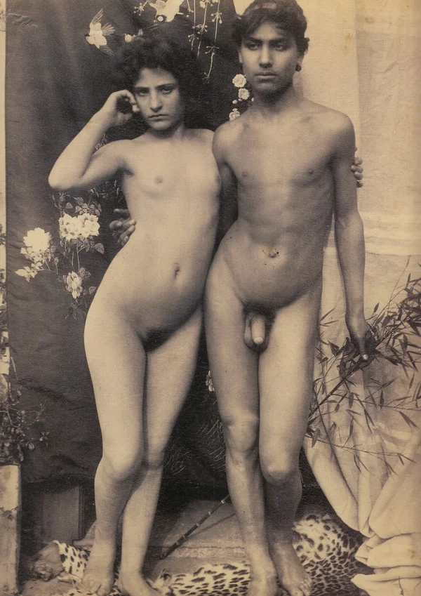 lad-and-girl-naked-before-japanese-fabric-detail mixed-genders