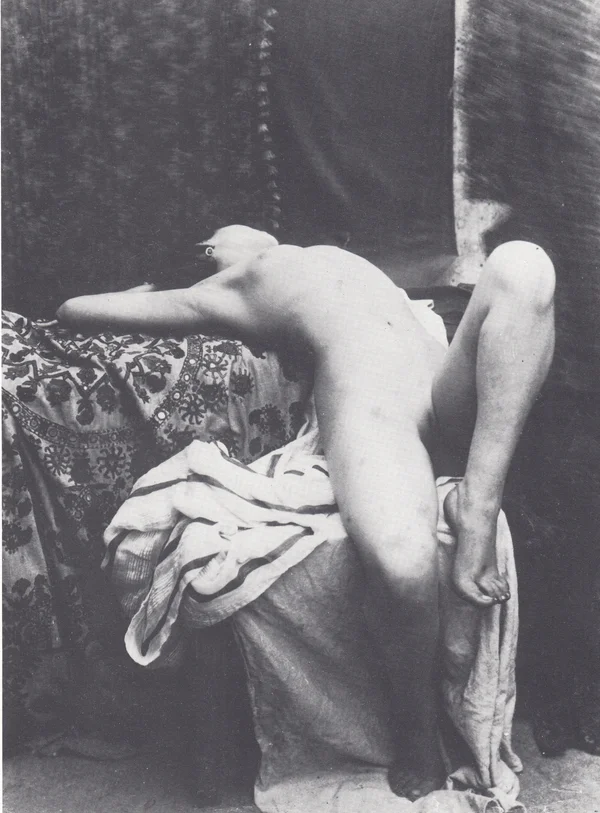leaning-nude-girl female