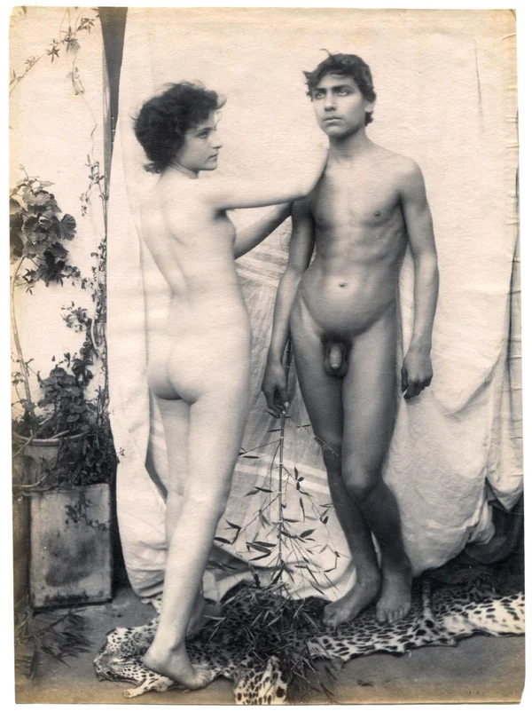 naked-boy-and-naked-woman-standing mixed-genders