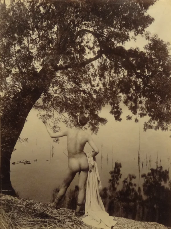 naked-boy-from-behind-facing-lake male