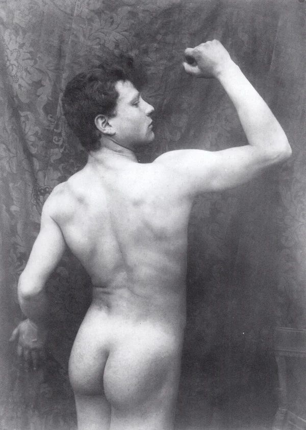 naked-man-muscle-pose-from-behind male