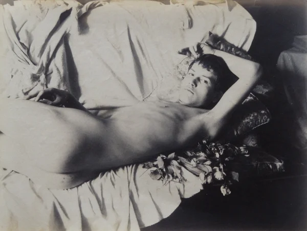 nude-leaning-boy-with-flowers male