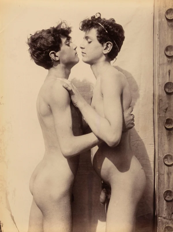 pippo-and-brother-two-nude-lads-hugging-on-terrace-in-rome male